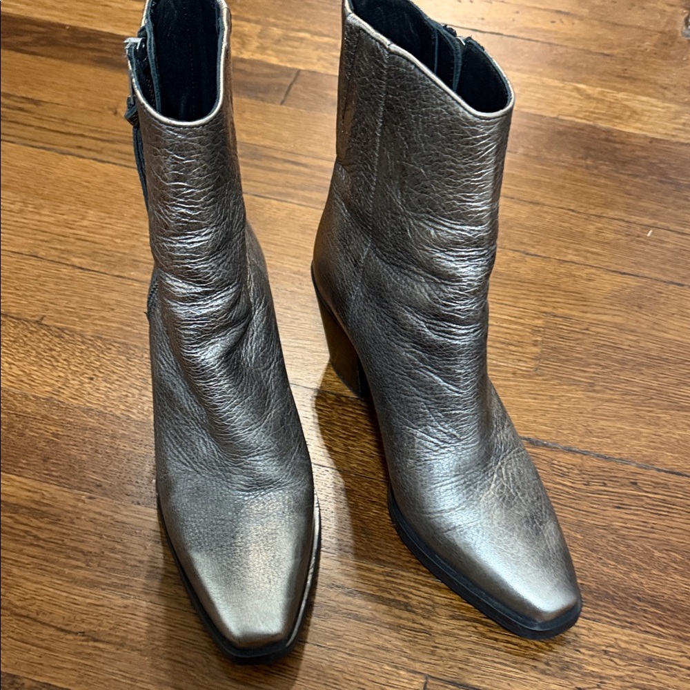 All Saints Metallic Ankle Boots